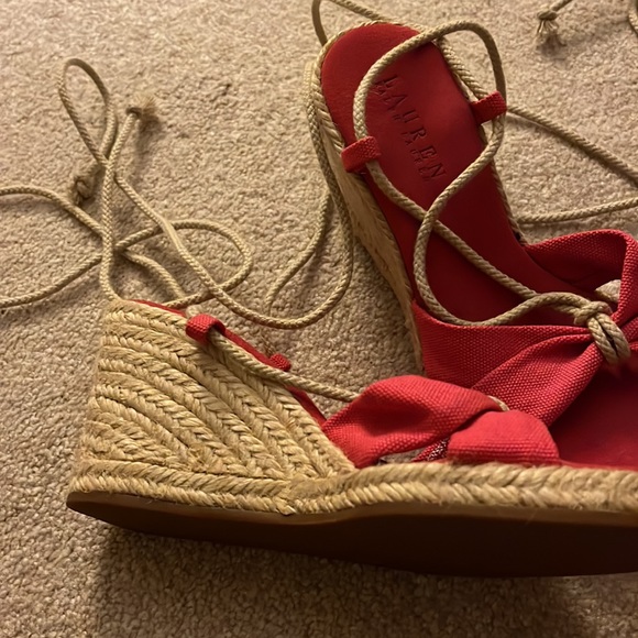 NWOT Lauren by Ralph Lauren Wrap Espadrilles - Picture 2 of 3